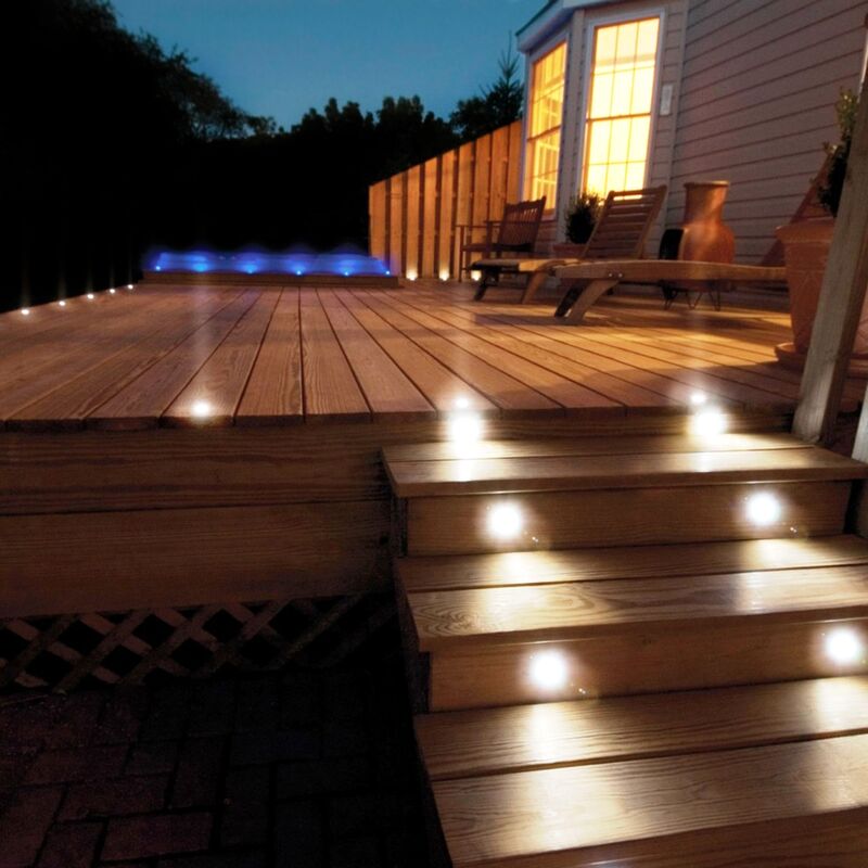 1 W 6er-set resistente al agua exterior cocina Foco LED empotrable en el suelo lámpara LED foco LED empotrable para terraza IP67 diámetro 61 mm Blanco frío. jardín
