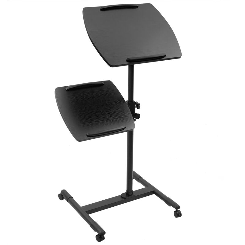 BeMatik - Carrito para proyector y ordenador portátil. Soporte negro para notebook con ruedas