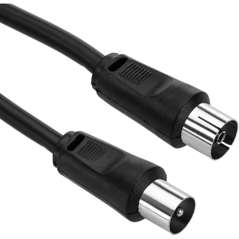 BeMatik - Cable Coaxial Antena TV 75 Ohms (1.5m/Negro)