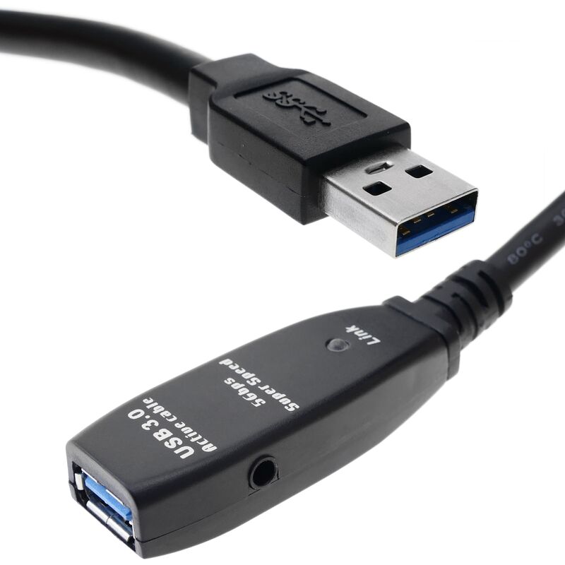 Cable alargador USB 2.0 de 10 m tipo A Macho a Hembra - Cablematic