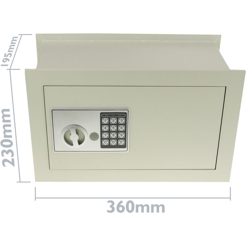 Caja fuerte con código electrónico, oculta con llave empotrada - cm  42x20x30