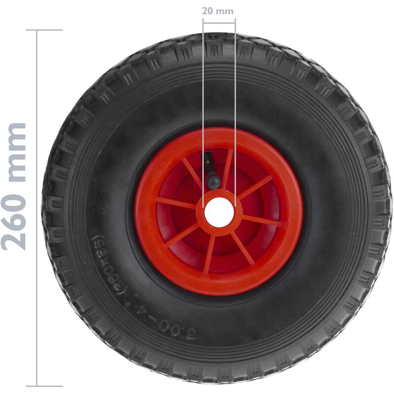 Primematik - Rueda Maciza De Carretilla Anti-pinchazos 70 Kg 8x2.5 203x64  Mm Para Carros Y Plataformas De Transporte Qr12200 con Ofertas en Carrefour