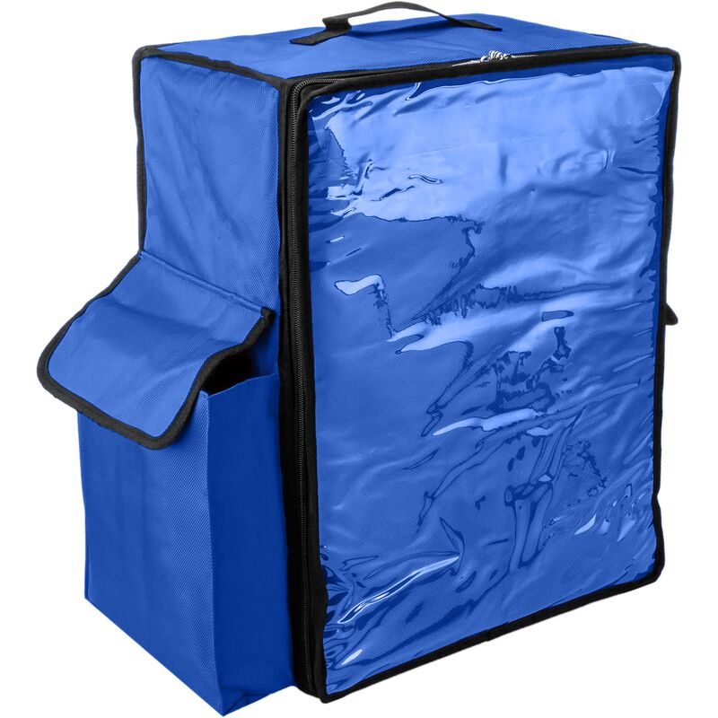 PrimeMatik - Mochila isotérmica 39 x 50 x 25 cm azul para comidas al aire libre y entrega de pedidos de comida en moto o bicicleta