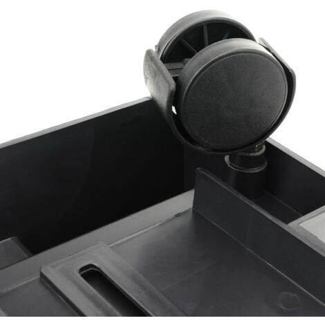 BeMatik - Soporte para ordenador PC con ruedas de color negro