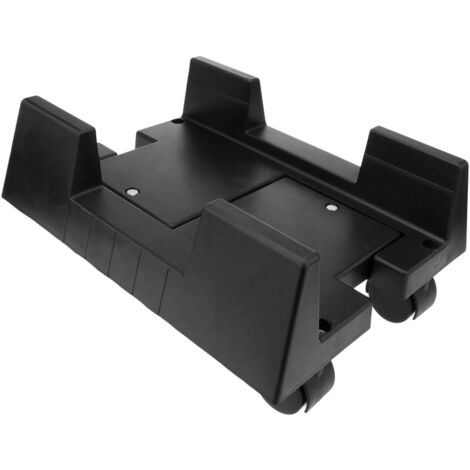 BeMatik - Soporte para ordenador PC con ruedas de color negro