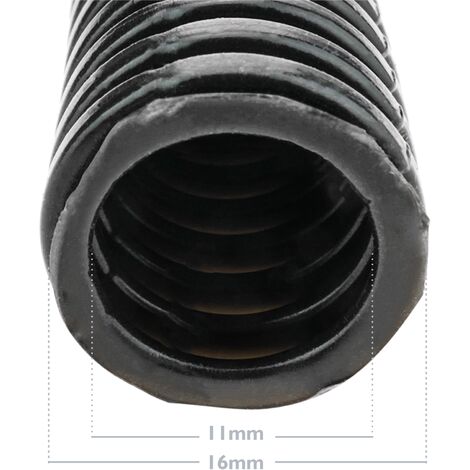 Tubo corrugado reforzado PVC M-20 100 m Negro - Cablematic