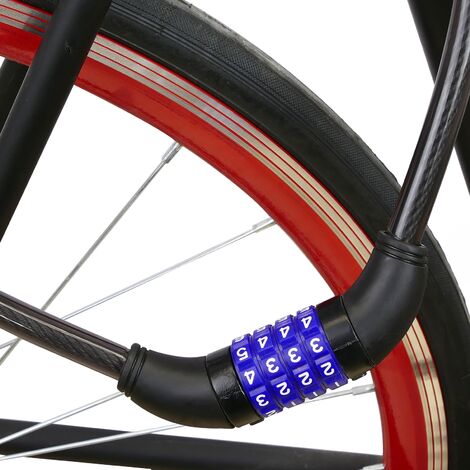 Cable antirrobo de acero con candado para bicicleta 12x1200mm