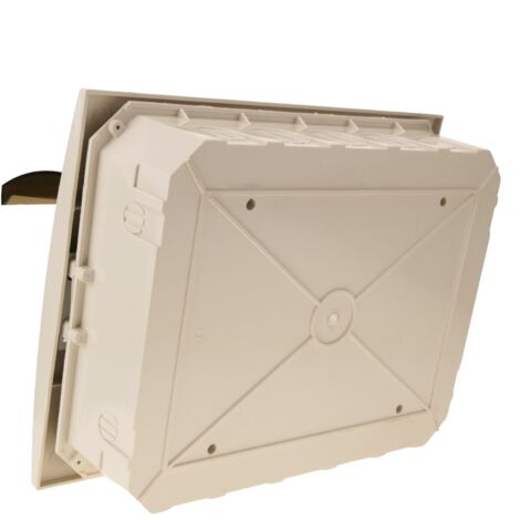 Caja De Distribución Eléctrica Empotrada - 12 Módulos, ABS, IP40, Para Montaje En Pared