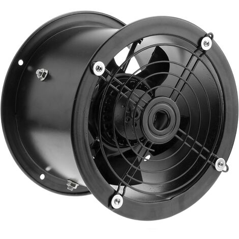 PrimeMatik - Extractor de aire de tubo de 200 mm para ventilación industrial 2550 rpm redondo 260x260x180 mm