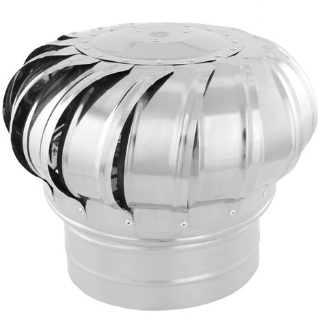PrimeMatik - Sombrero extractor de humos galvanizado giratorio para tubo de 200 mm de diámetro