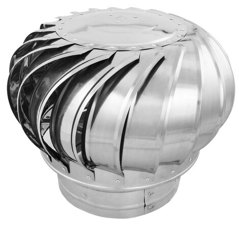 PrimeMatik - Sombrero extractor de humos galvanizado giratorio para tubo de 250 mm de diámetro