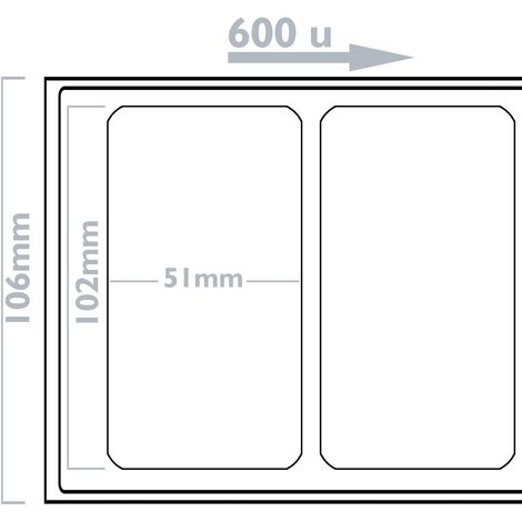 Etiquetas adhesivas blancas para impresora A4 63.5x72mm 100 hojas -  Cablematic