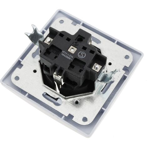 BeMatik - Interruptor de cruzamiento empotrable con marco 80x80mm serie  Lille de color blanco