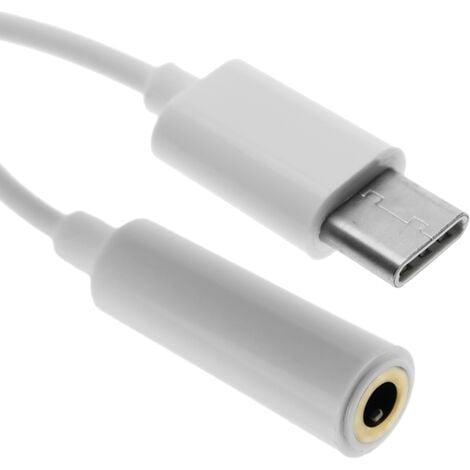BeMatik - Cable adaptador auriculares USB 2.0 tipo C macho a minijack 3.5mm  hembra 12cm
