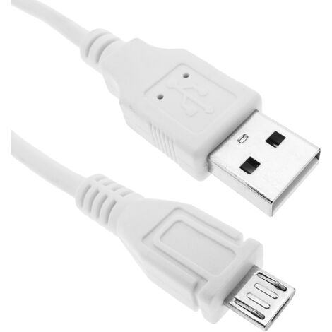 BeMatik - Cable USB 2.0 A macho a MicroUSB macho blanco de 2m