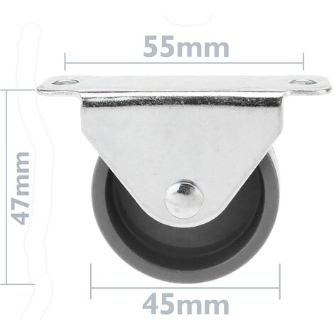 Primematik Rueda De Nailon Mm Para Puertas Y Muebles Pack