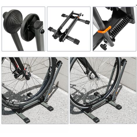 Monzana Aparcabicicletas Soporte Estacionamiento Bicicletas Suelo o Pared  Aparcamiento 2/3/4/5/6 Bicis con Neumáticos de 60-65 mm Fácil de Montar  para