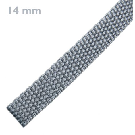 PrimeMatik - Cinta para persiana de nailon gris de 14mm x 6m