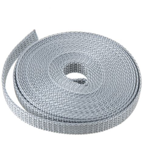 PrimeMatik - Cinta para persiana de nailon gris de 14mm x 6m