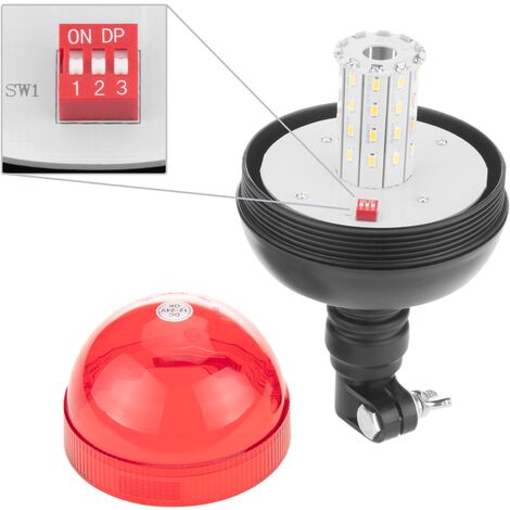Luz estroboscópica color rojo con base magnética y enchufe para mechero  coche con interruptor y selección de modos - Cablematic