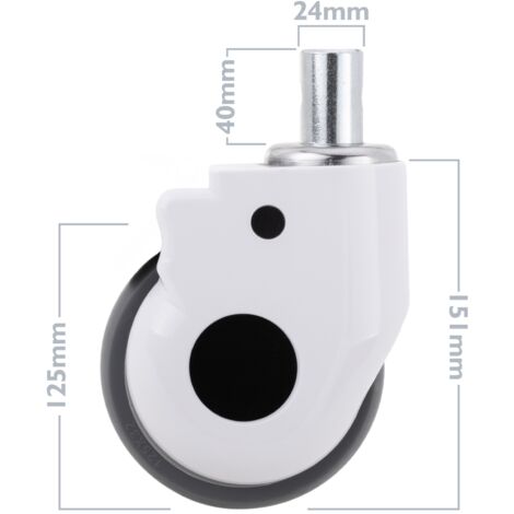 Pack De 12 Ruedas Giratorias Para Muebles - Diámetro 12 Mm, Goma Silenciosa, 360°, Ideal Para Mesas, Armarios O Carros