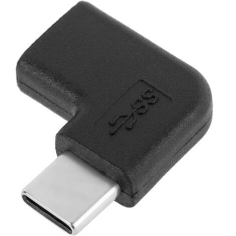 Adaptador acodado 90 grados USB 3.0 tipo C hembra a USB tipo A macho