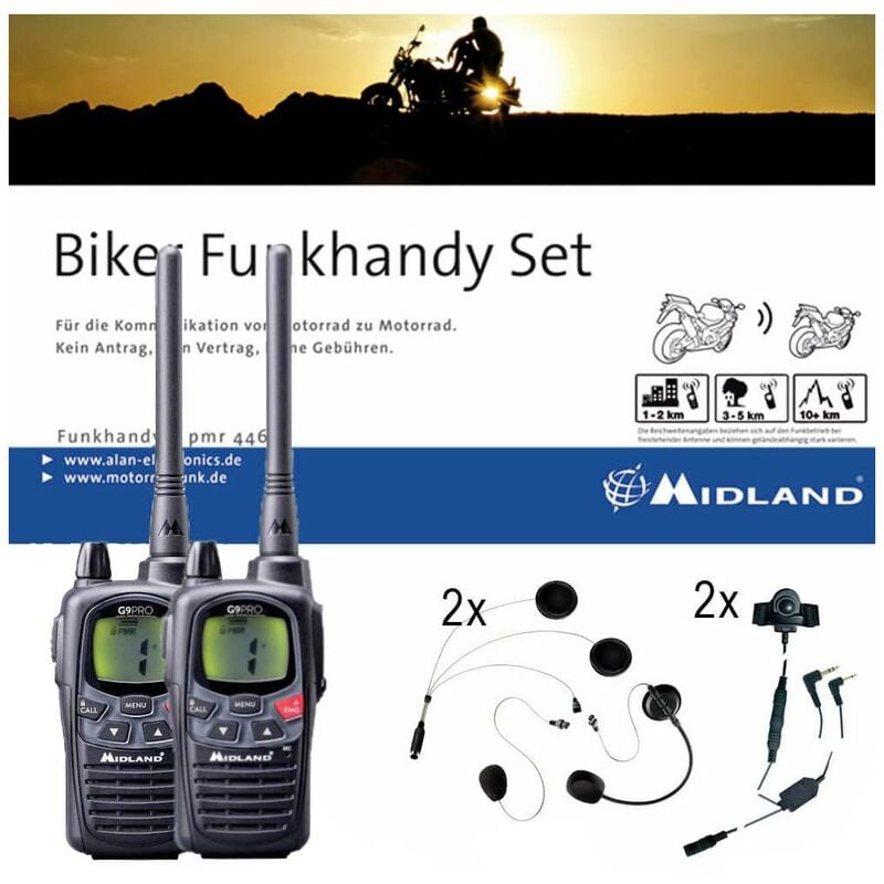 ESYNIC Talkie walkie 2 pièces Talkie walkie PMR 446MHz outillage  Émetteur-récepteur rechargeable professionnel