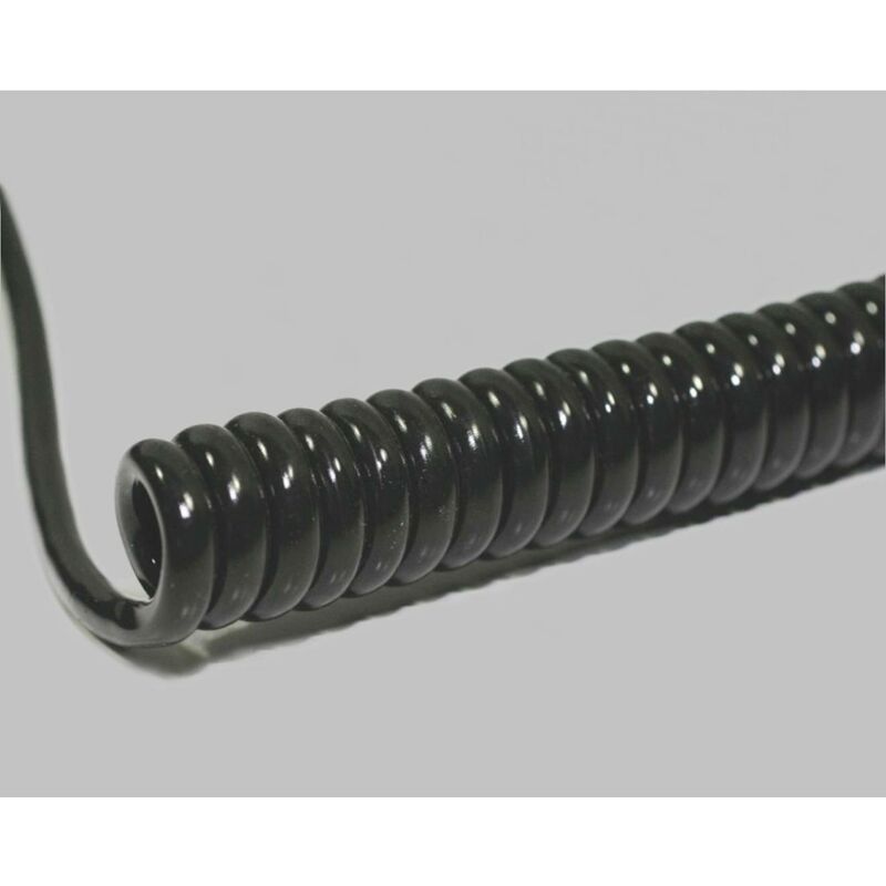 BKL Electronic 1506305 Câble spiralé Li12YD11Y 1200 mm/ 4800 mm4 x 0.50 mm²noir1 pc(s) R645142
