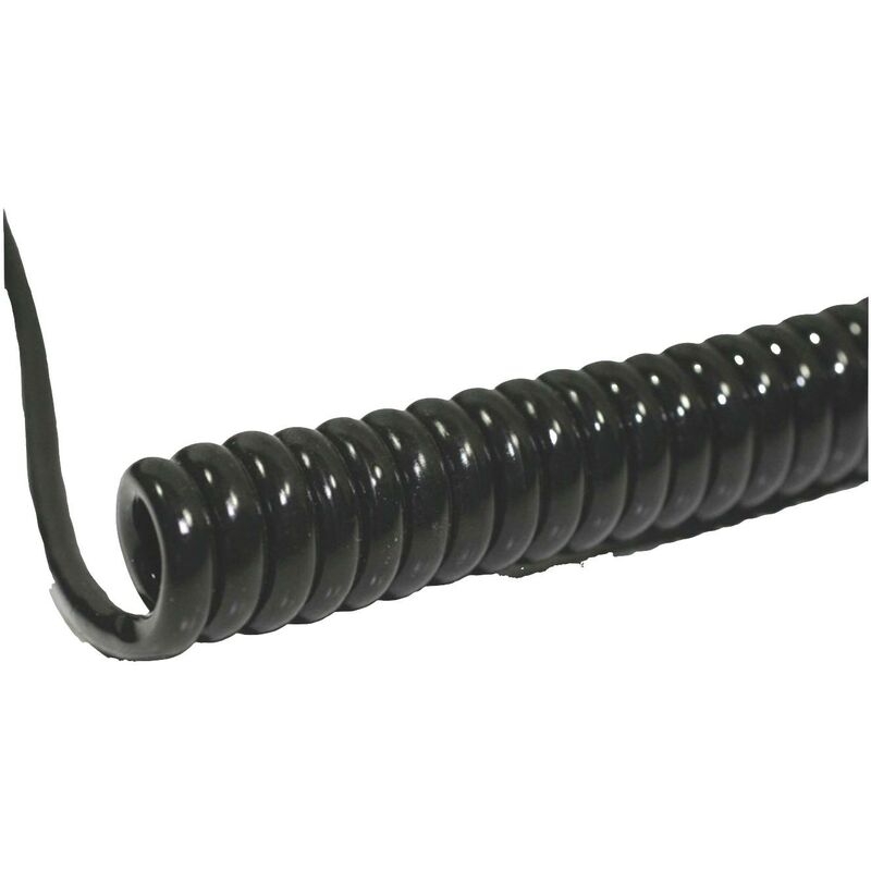 BKL Electronic 1506202 Câble spiralé Li12Y11Y 1200 mm/ 4800 mm6 x 0.08 mm²noir1 pc(s) R645992