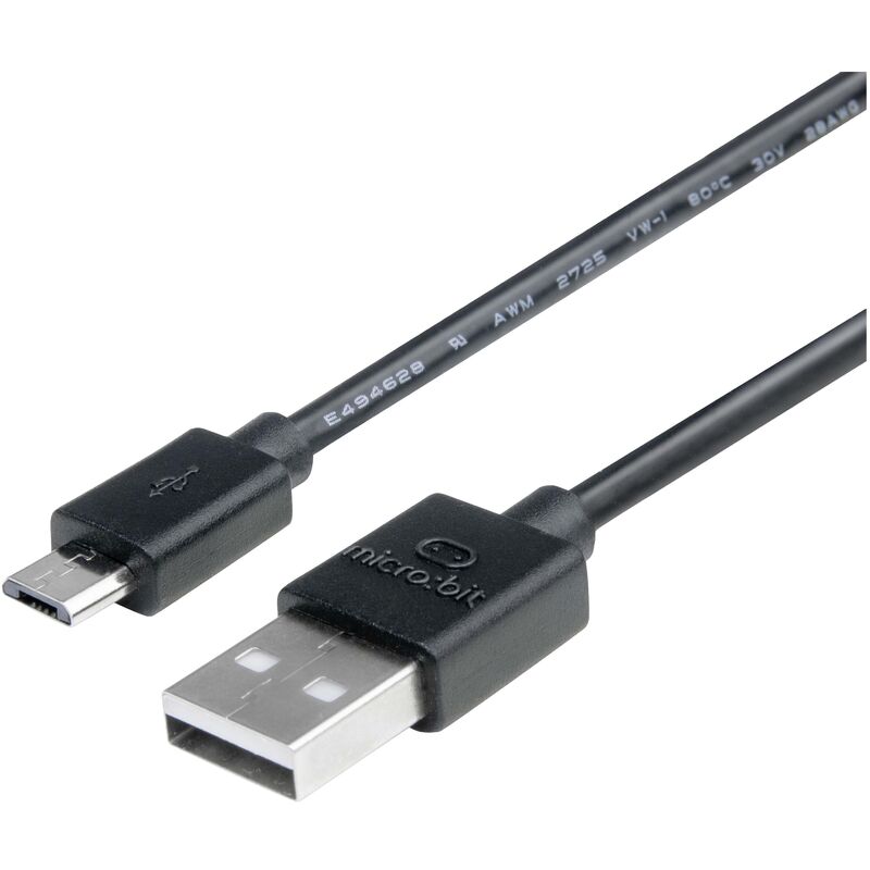 Câble téléphone portable Bbc Cable 2-en-1 USB-A&C 1,2m Noir sur