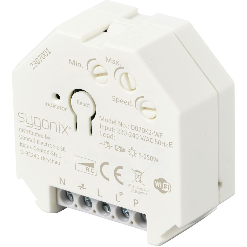 Sygonix SY-5775566 Variateur encastré Adapté pour ampoule: Lampe