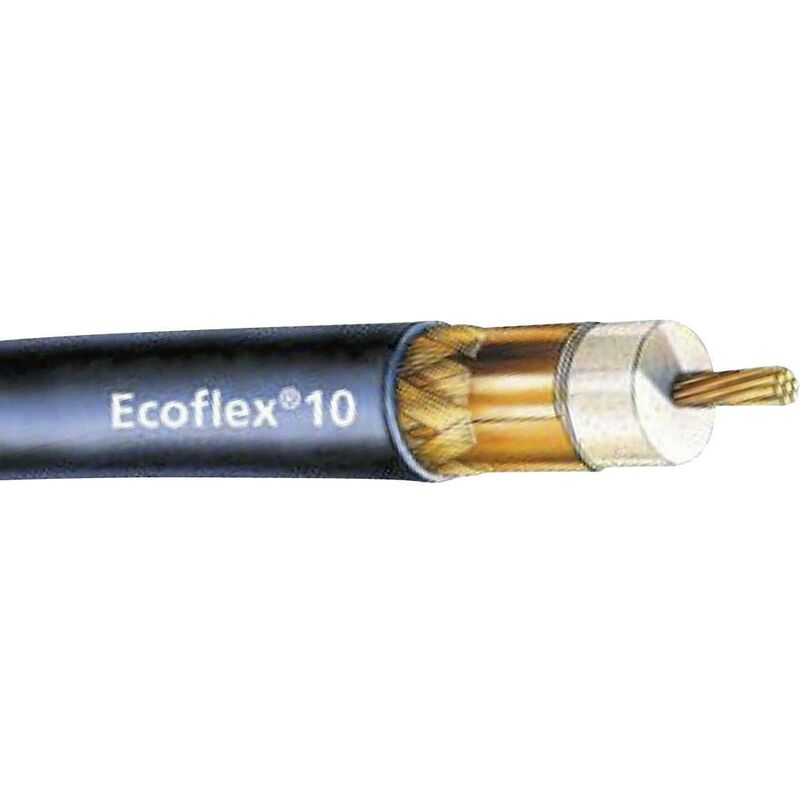 Câble coaxial Ecoflex 10 SSB 6085 50 Ω 90 dB noir Marchandise vendue au