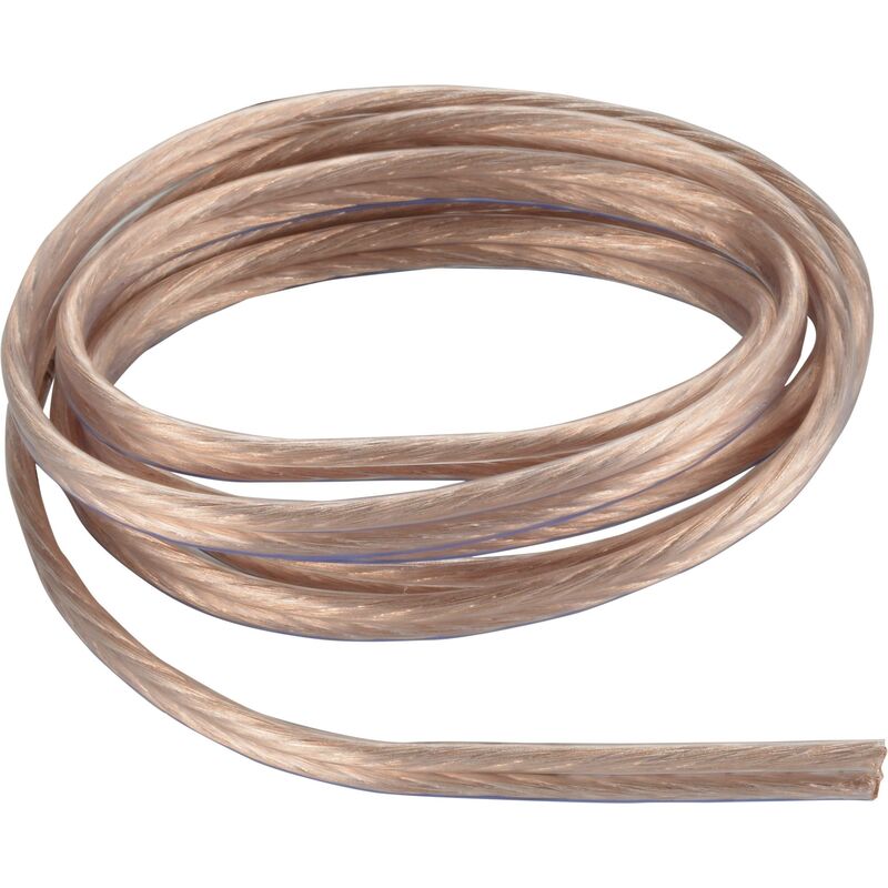Câble Haut-Parleur CONECTO 2x2,50mm² - 20m Transparent | Câble Enceinte Flexible CCA