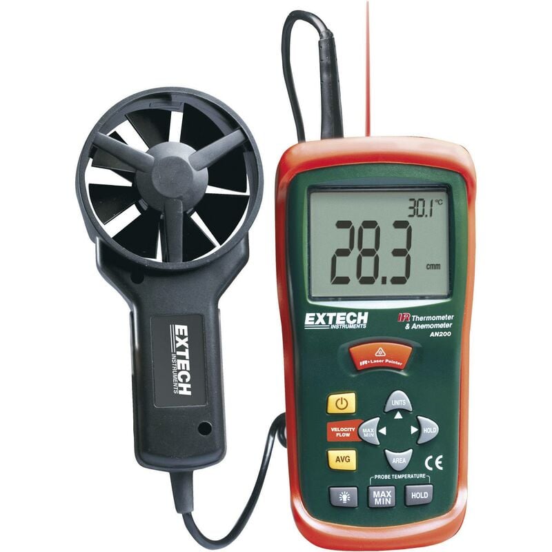 Extech AN200 Anémomètre 0.4 à 30 m/s Q55598