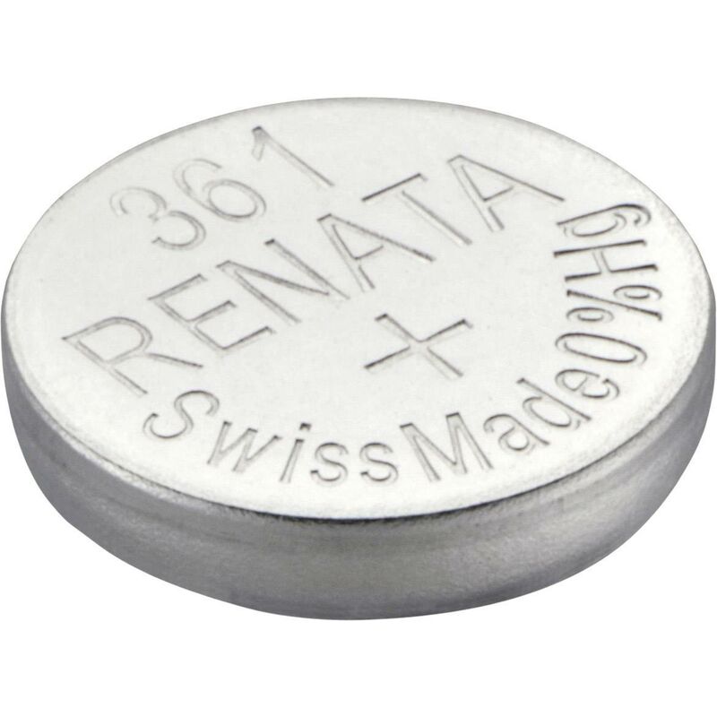 Renata Lot de 2 piles rondes 377 SR626SW 1,55 V Fabrication suisse Argenté)  : : Mode