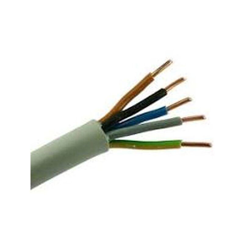 Câble NYM-J 5x6mm² Pour Pièces Humides - Longueurs 5 à 50m, Fabriqué En Allemagne