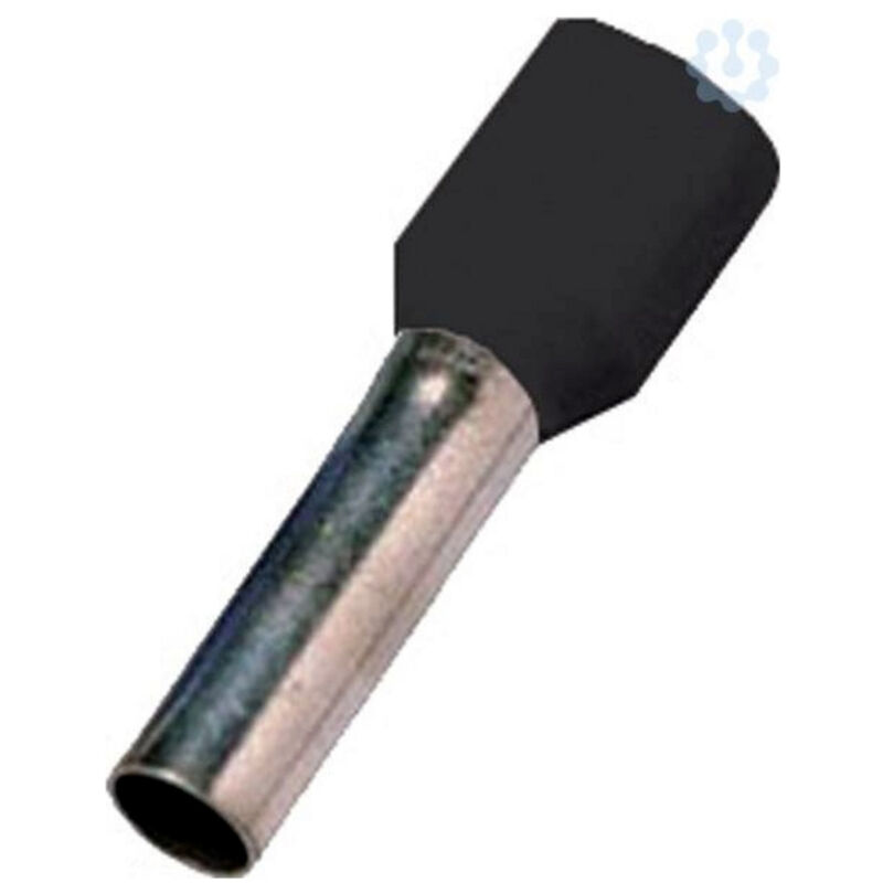 100 Embouts De Câble Isolés 1,5mm² Noir Cuivre - Pochette De 1,7x8mm Pour électricité Bricolage