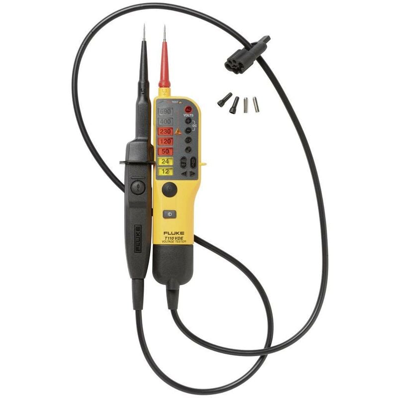 Testeur de tension à 2 pôles Fluke T110/VDE CAT III 690 V, CAT IV 600 V  LED, Acoustique, Vibration S92104