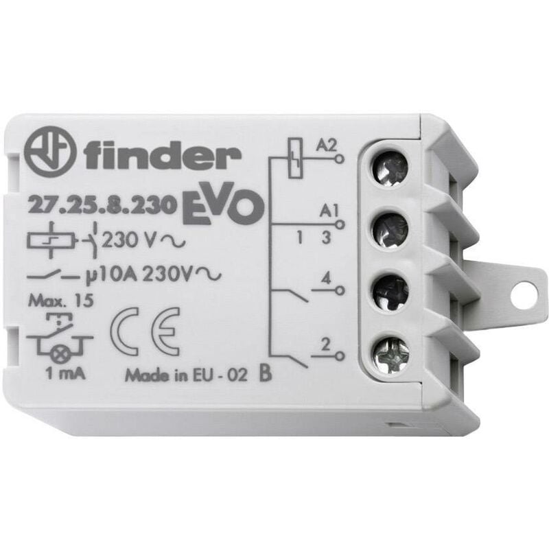 Télérupteur pour encastrement Finder 27.25.8.230.0000 2 NO (T) 230 V/AC 10 A 2300 VA 1 pc(s) S78749