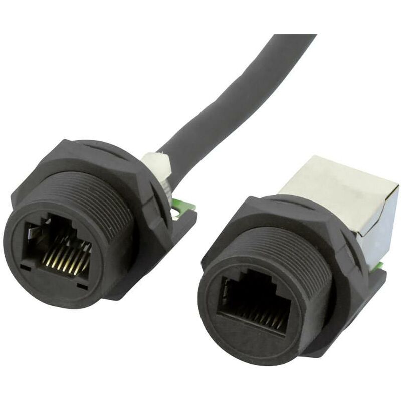 Verrou Rj45 RJ-45 femelle avec verrouillage à vis pour montage en boîtier, Cat 5e ...