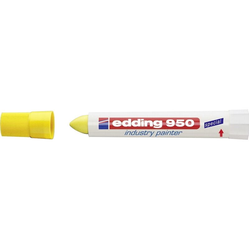 pointe ronde 10 mm edding 950 Marqueur spécial industrie jaune 1 stylo m 