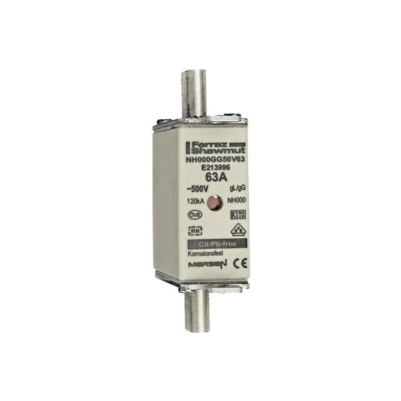 Mersen 1B655.000000 Fusible NH Taille du fusible = 000 63 A 500 V 1 pc(s) S559731
