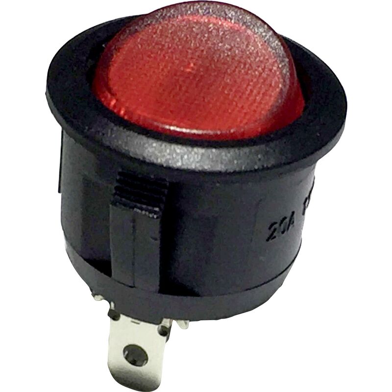 Interrupteur à bascule TRU COMPONENTS R13-112B B/R LED 12V 700295 12 V/AC 10 A 1 x Off/On à accrochage 1 pc(s) S830361