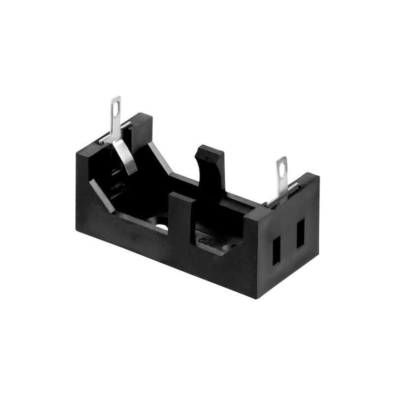 Support Pile 1x AA (LR6) à Souder - Dimensions 75.6 X 36 X 28.5 Mm - Noir