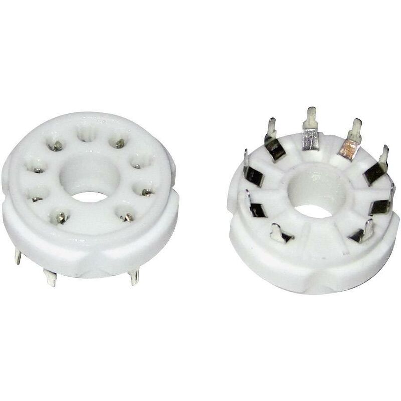 10 Prises Céramique 9 Broches Pour Tubes Électroniques - Support Tube Audio Plaqué Or - GZC9-A
