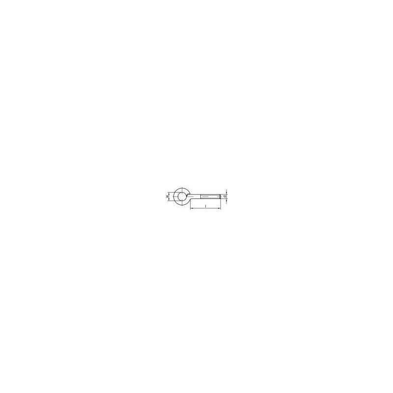 TOOLCRAFT Œillet fileté type 48 (Ø x L) 5 mm x 10 mm Acier galvanisé M3 100 pc(s) Q30335