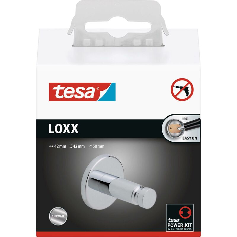 tesa Porte-gobelet Loxx (rond, chromé, fixation: à coller)