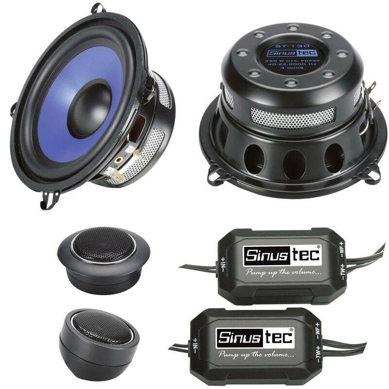 Set de haut-parleurs 2 voies à encastrer 250 W Sinustec ST-130 Y45050