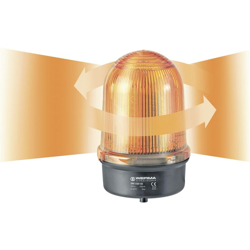 Gyrophare 220V LED - Feu de balisage 1pc rouge/vert avertissement