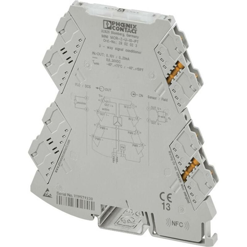Amplificateur-séparateur 3 voies Contenu: 1 pc(s) Phoenix Contact MINI MCR-2-U-U 2902042 Q009021